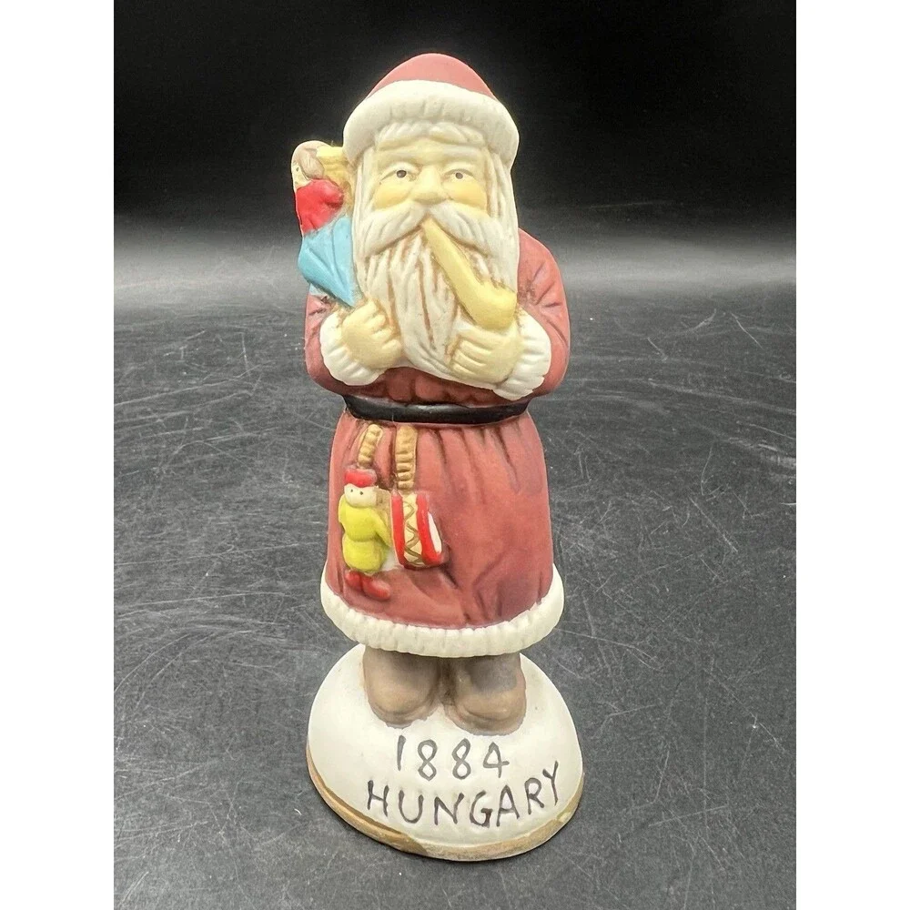 C.R. Seasons 1884 Hungary Old World Santa Ceramic Figurine 5” w/ Box Christmas